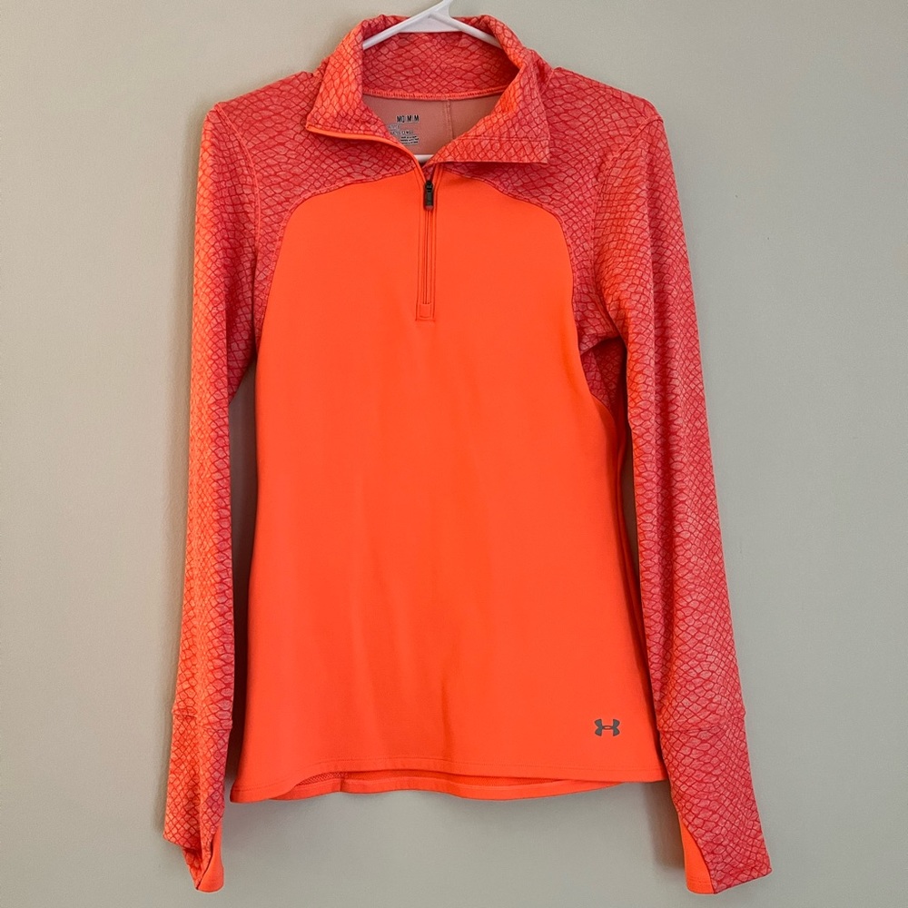 Under Armour Orange Cold Gear Pullover